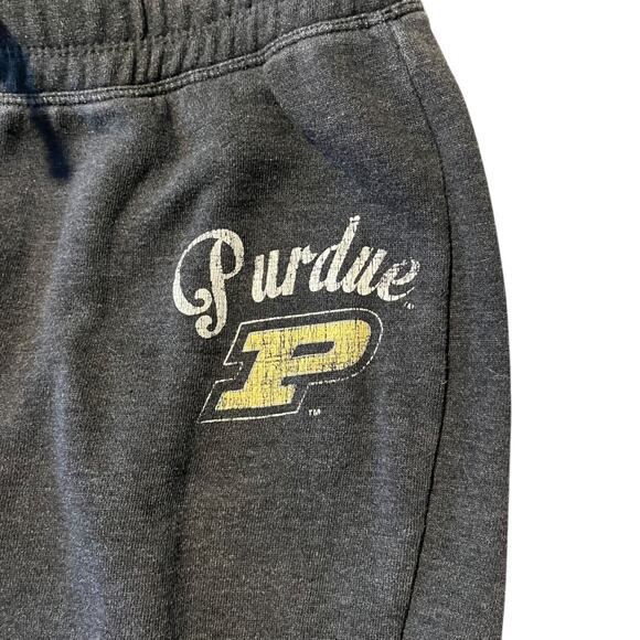 Colosseum Athletics Women's L Purdue Boilermakers Grey Cropped Sweatpants - Picture 2 of 6